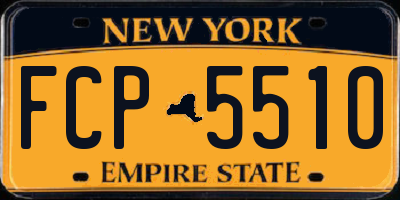 NY license plate FCP5510