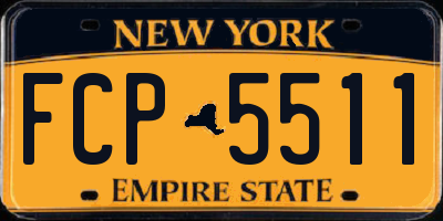 NY license plate FCP5511