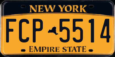 NY license plate FCP5514