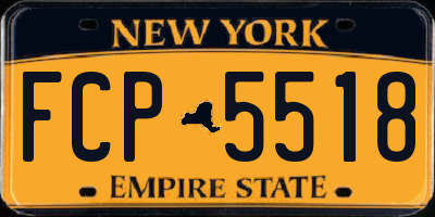 NY license plate FCP5518