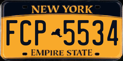 NY license plate FCP5534