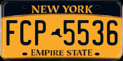 NY license plate FCP5536