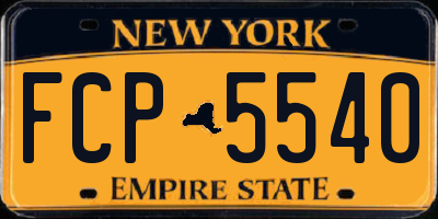 NY license plate FCP5540