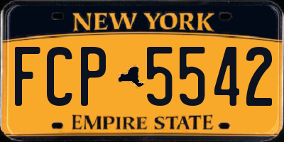 NY license plate FCP5542