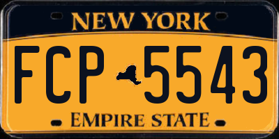 NY license plate FCP5543