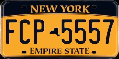 NY license plate FCP5557