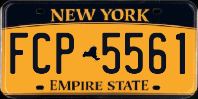 NY license plate FCP5561