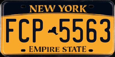 NY license plate FCP5563