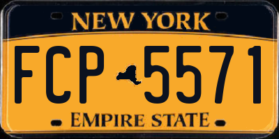 NY license plate FCP5571