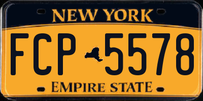 NY license plate FCP5578