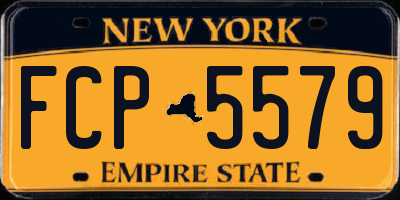 NY license plate FCP5579