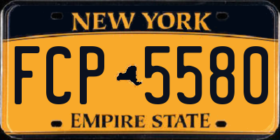NY license plate FCP5580