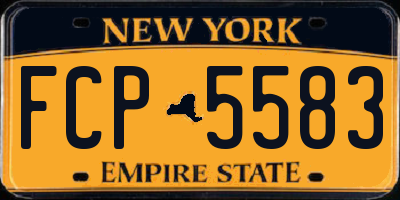 NY license plate FCP5583