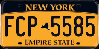 NY license plate FCP5585