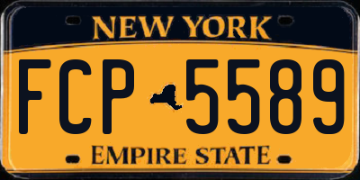 NY license plate FCP5589