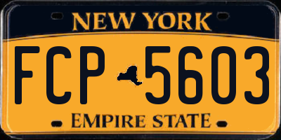 NY license plate FCP5603