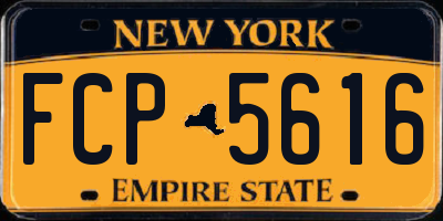 NY license plate FCP5616