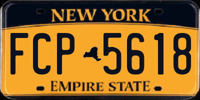 NY license plate FCP5618