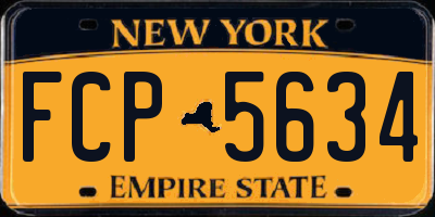 NY license plate FCP5634