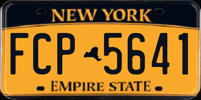 NY license plate FCP5641