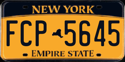 NY license plate FCP5645