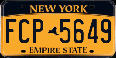 NY license plate FCP5649