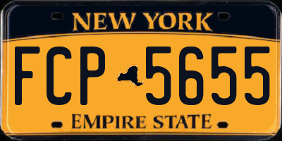 NY license plate FCP5655