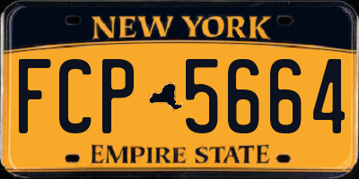 NY license plate FCP5664