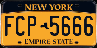 NY license plate FCP5666