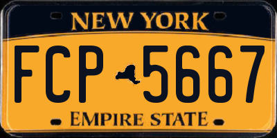 NY license plate FCP5667
