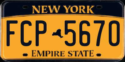 NY license plate FCP5670