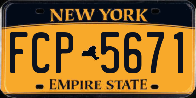 NY license plate FCP5671