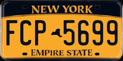 NY license plate FCP5699