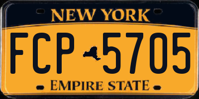 NY license plate FCP5705