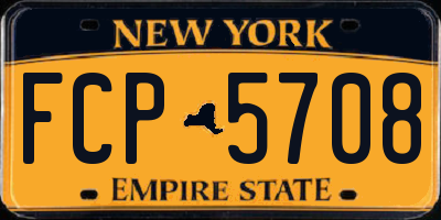 NY license plate FCP5708