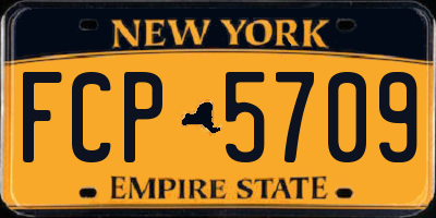 NY license plate FCP5709