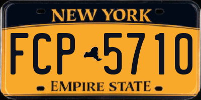 NY license plate FCP5710