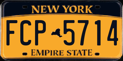 NY license plate FCP5714