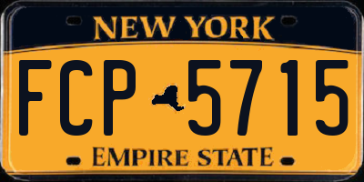NY license plate FCP5715