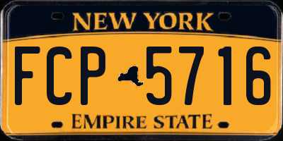 NY license plate FCP5716