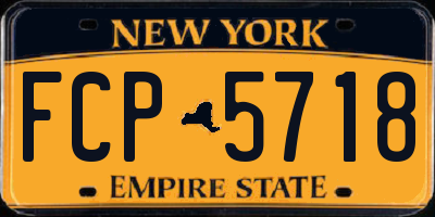 NY license plate FCP5718