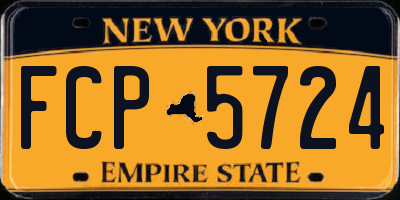 NY license plate FCP5724