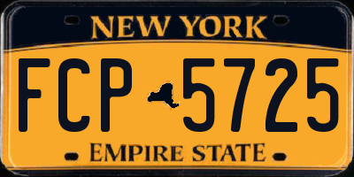 NY license plate FCP5725