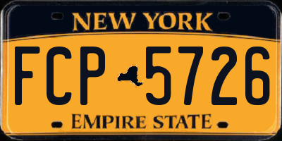 NY license plate FCP5726