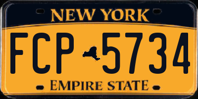 NY license plate FCP5734