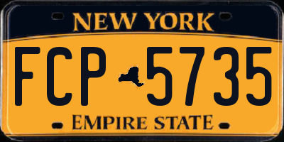 NY license plate FCP5735