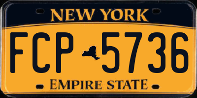 NY license plate FCP5736