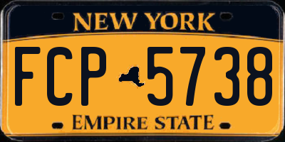 NY license plate FCP5738