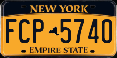 NY license plate FCP5740