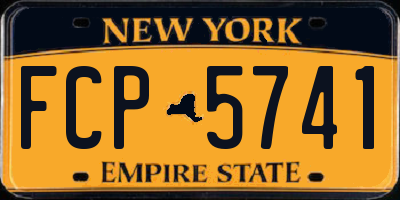 NY license plate FCP5741